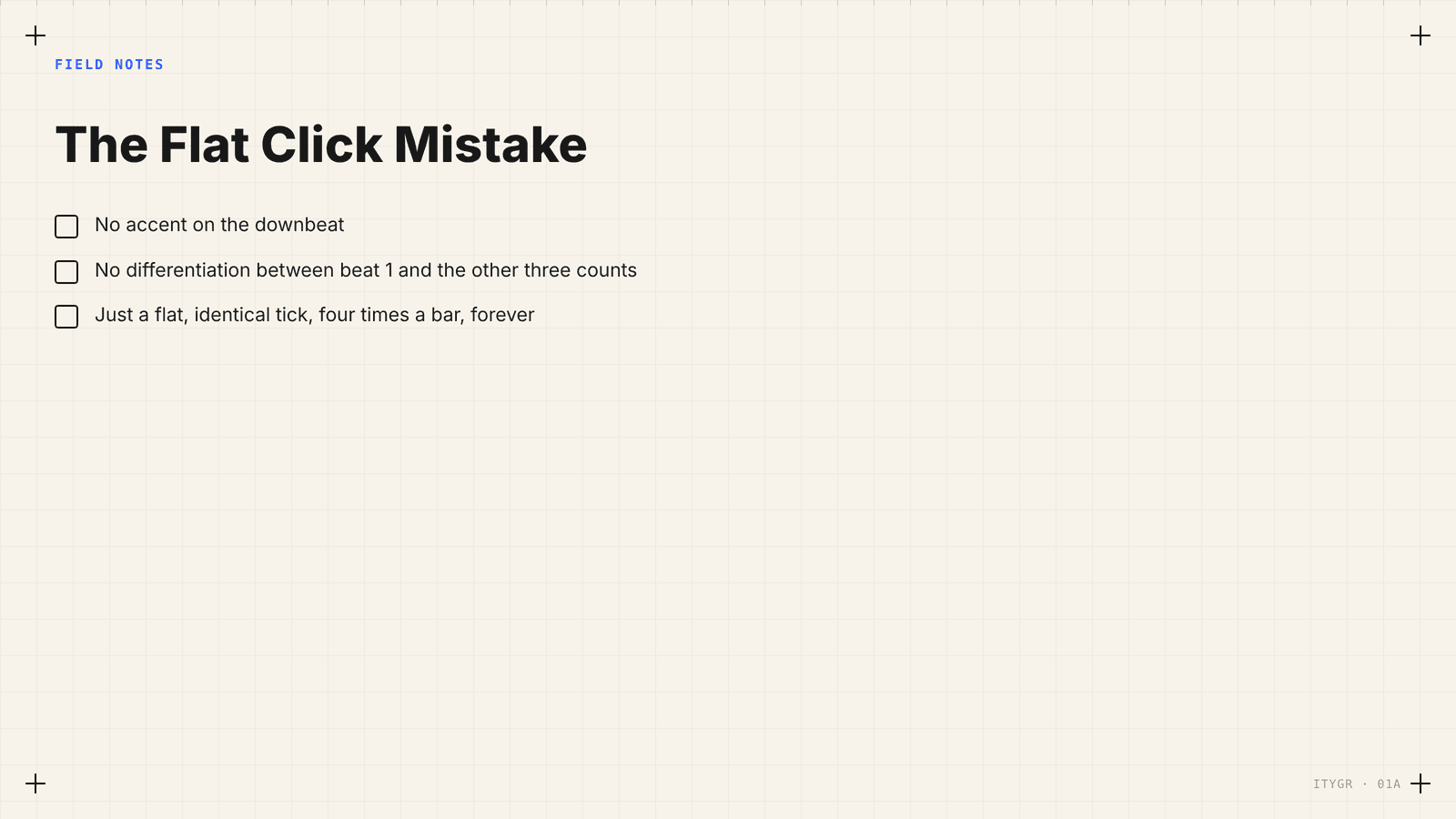 The flat click mistake