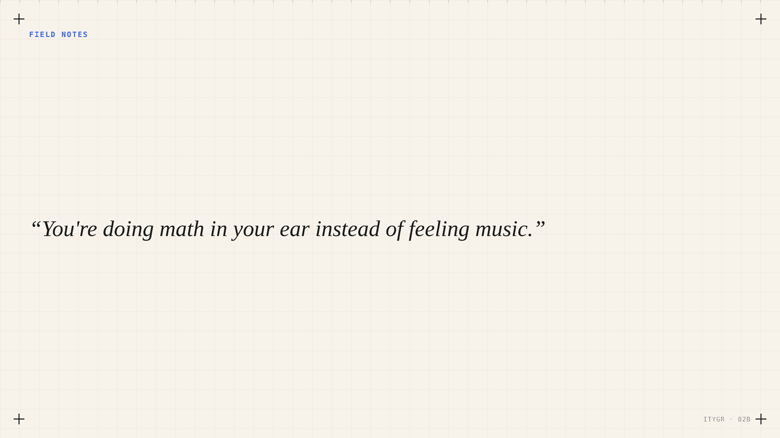 Counting instead of feeling