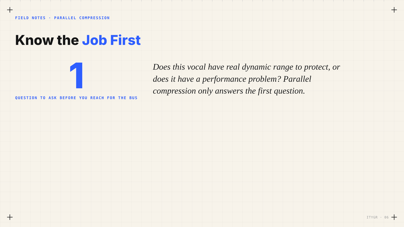 Know the job first — the one question to ask before you reach for the bus