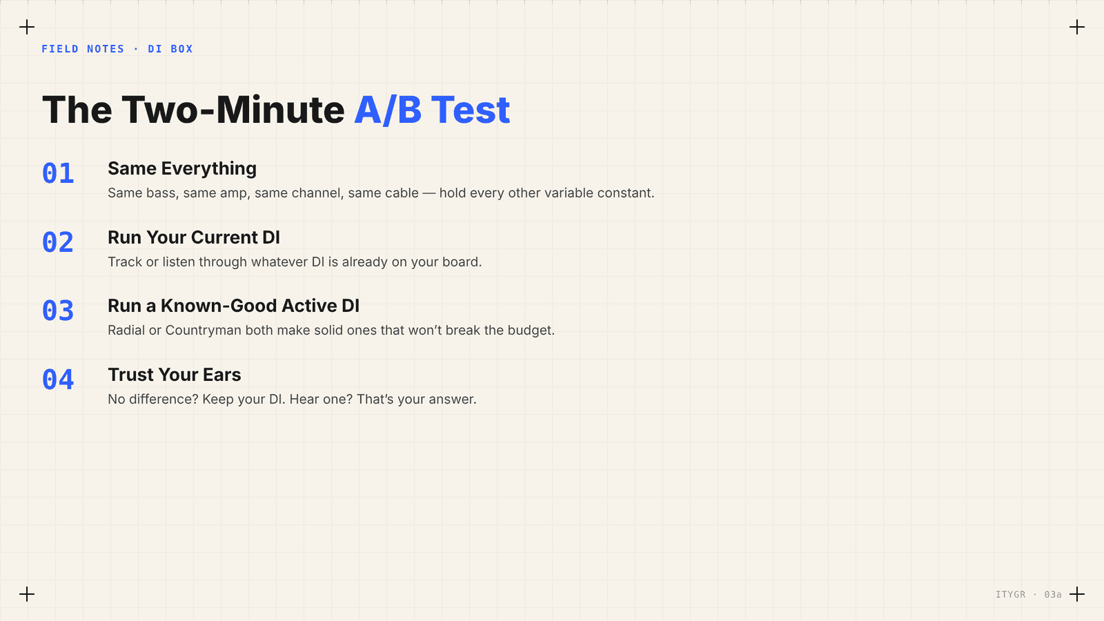 The two-minute A/B test steps