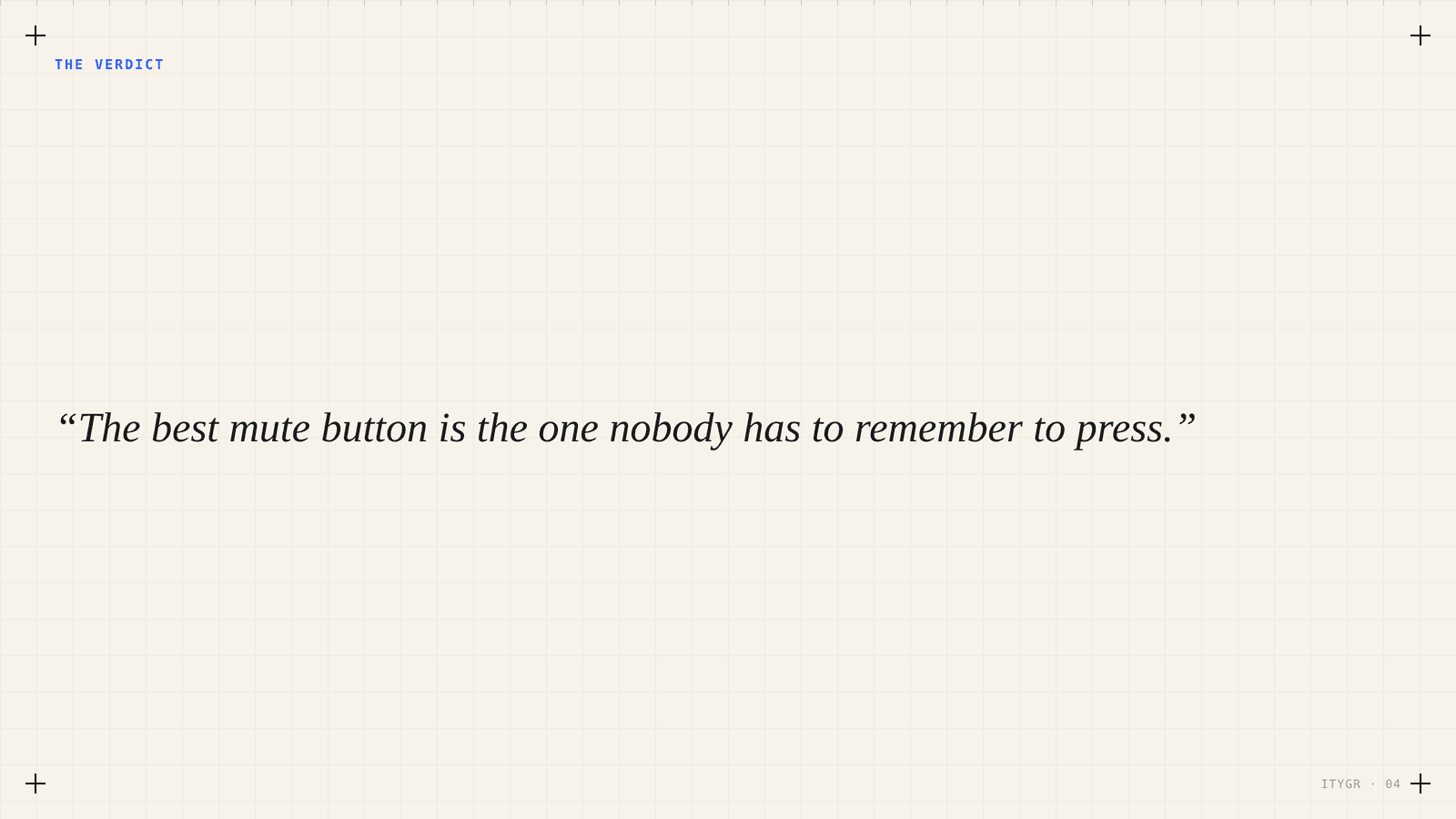 Field Notes pull quote on the infrared mic mute