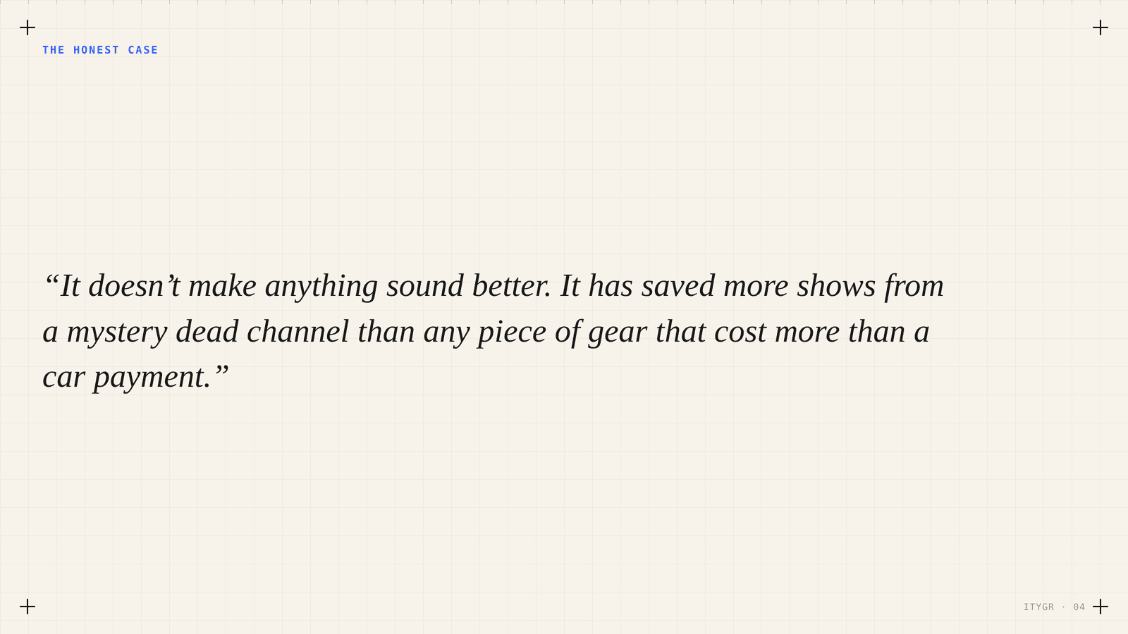 Field Notes pull quote on the $40 tool