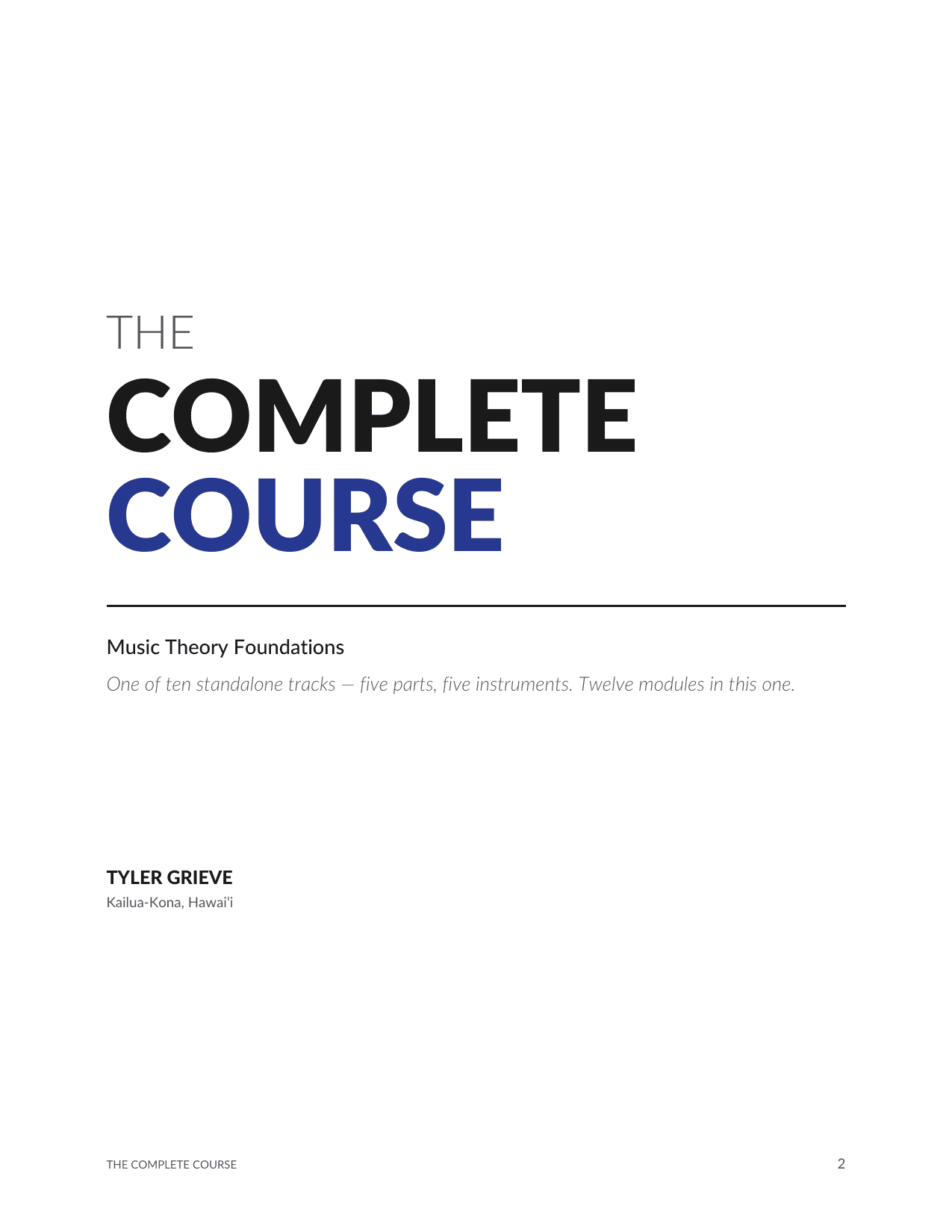 The Complete Course — front cover