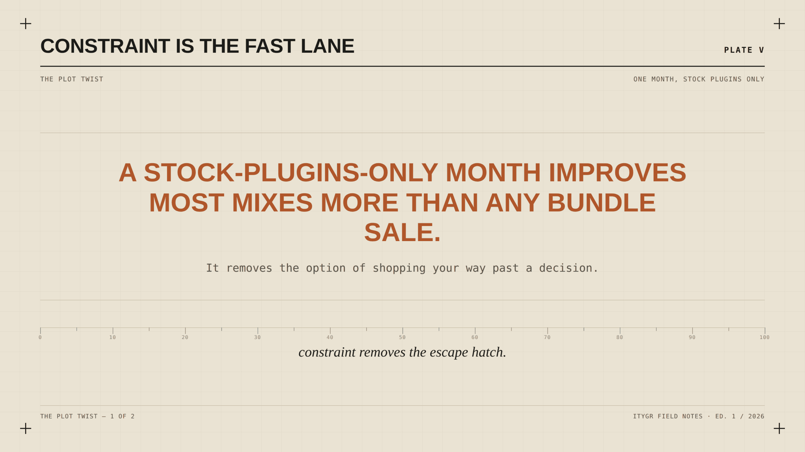 Constraint is the fast lane