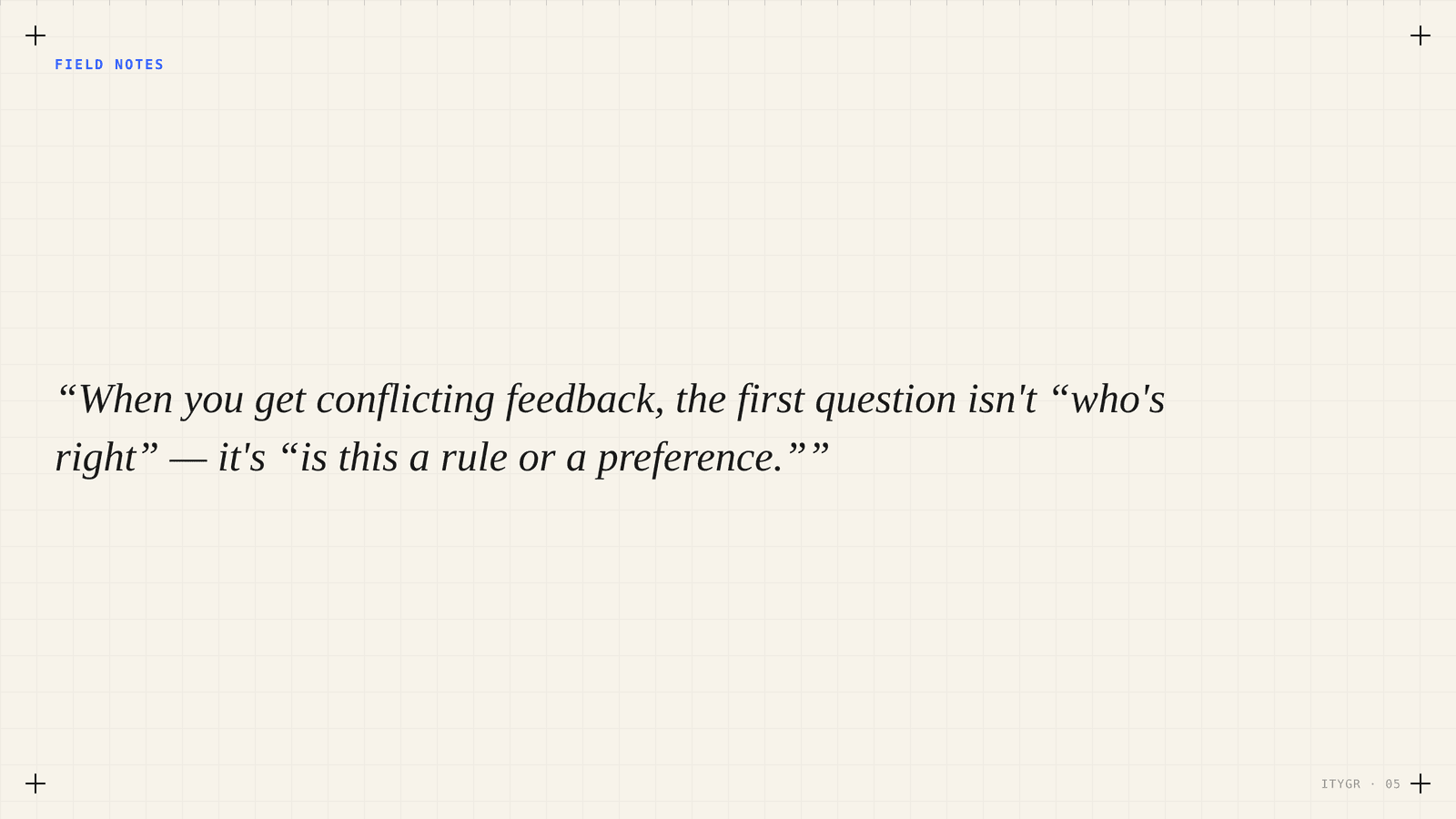 Rule or preference