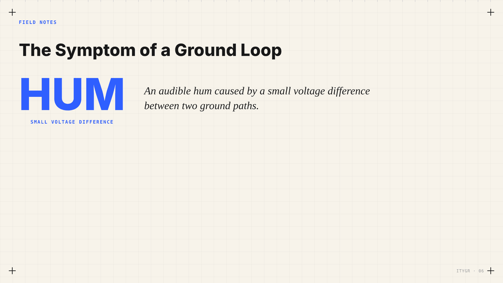 Ground loop hum explained