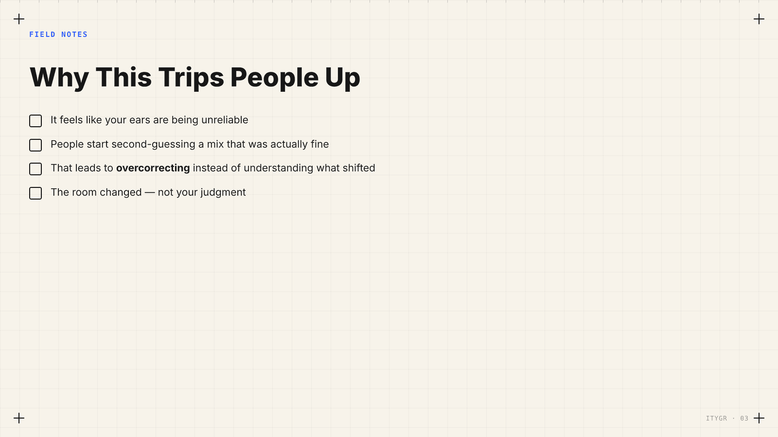 Why this trips people up checklist